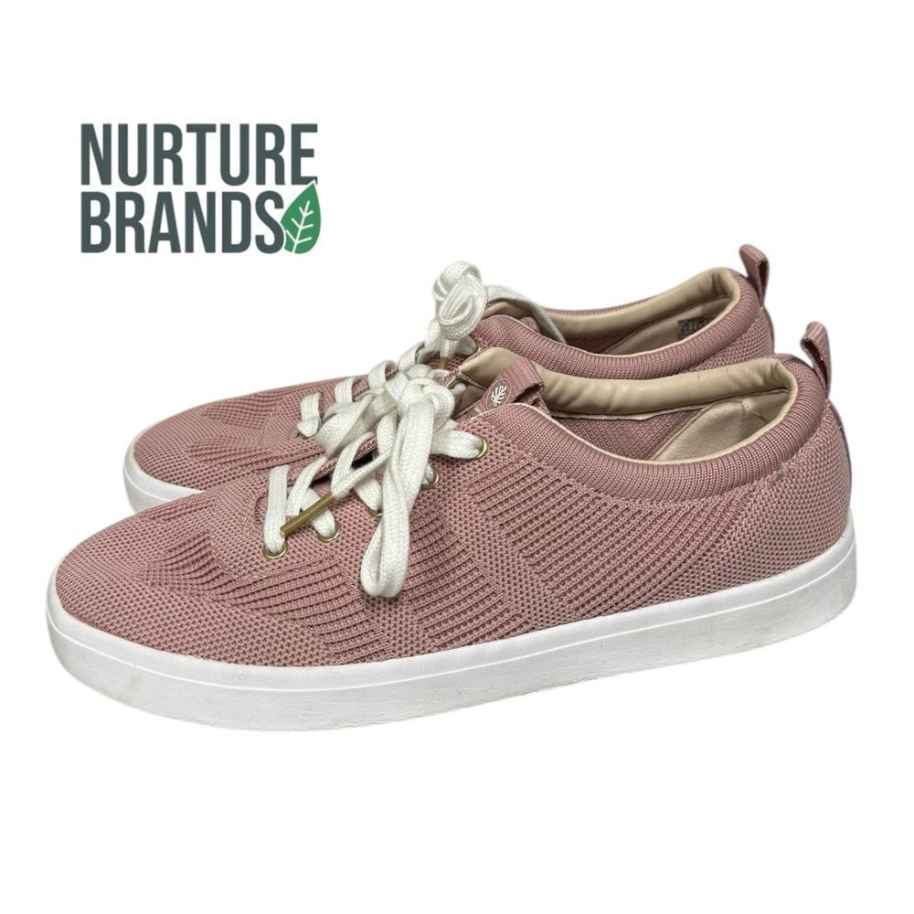 Nurture Restore Granby Dusty Rose Pink Knit Lace Women's Sneakers 9.5